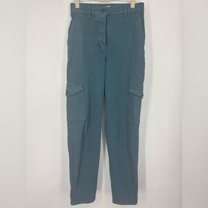 NWOT Wilfred Free Teal Modern Cargo Pants Blue Green 4